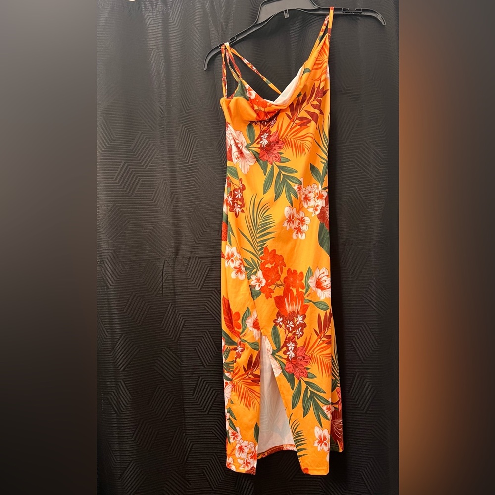 Tropical bodycon dress